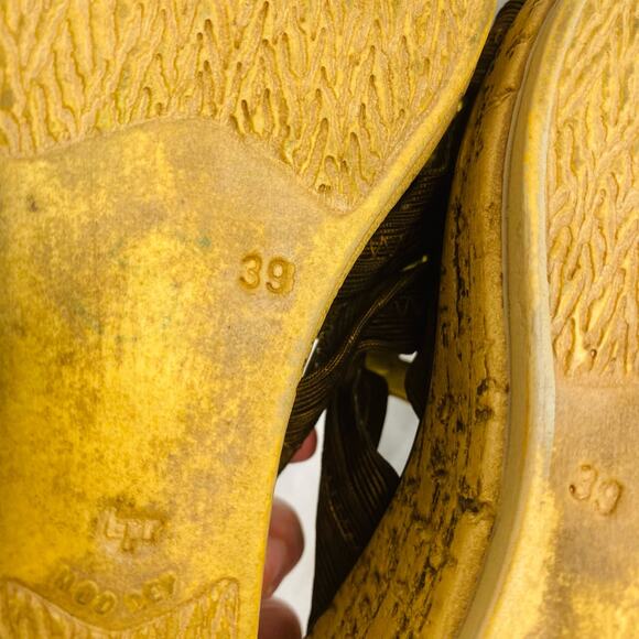 Dezario Leather Animal Print Platform Cork Wedge Sandals - Size 39 / 8.5 - Picture 8 of 9